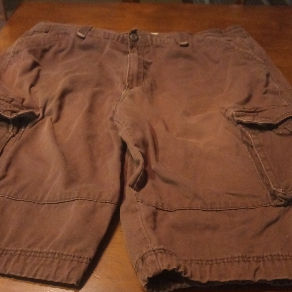 Raw Blue Brown Cargo Shorts Size 42